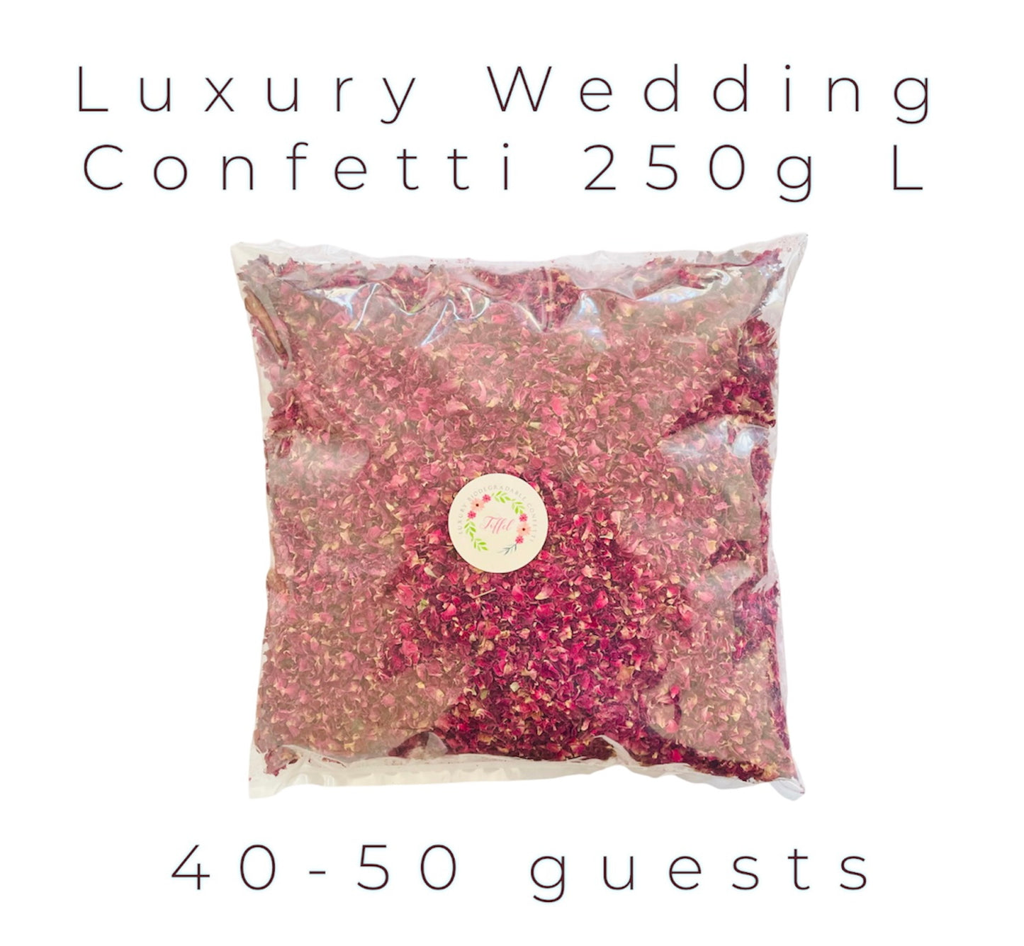 Luxury Wedding Confetti - Dried Rose Petals - Red