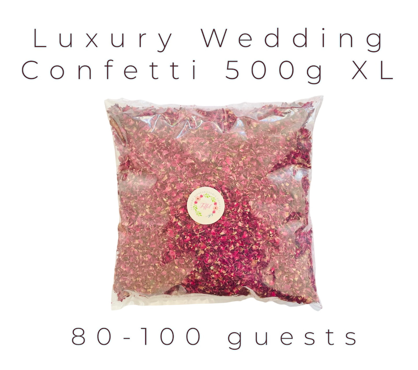 Luxury Wedding Confetti - Dried Rose Petals - Red