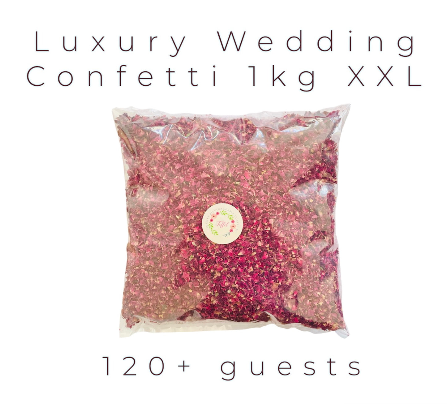 Luxury Wedding Confetti - Dried Rose Petals - Red