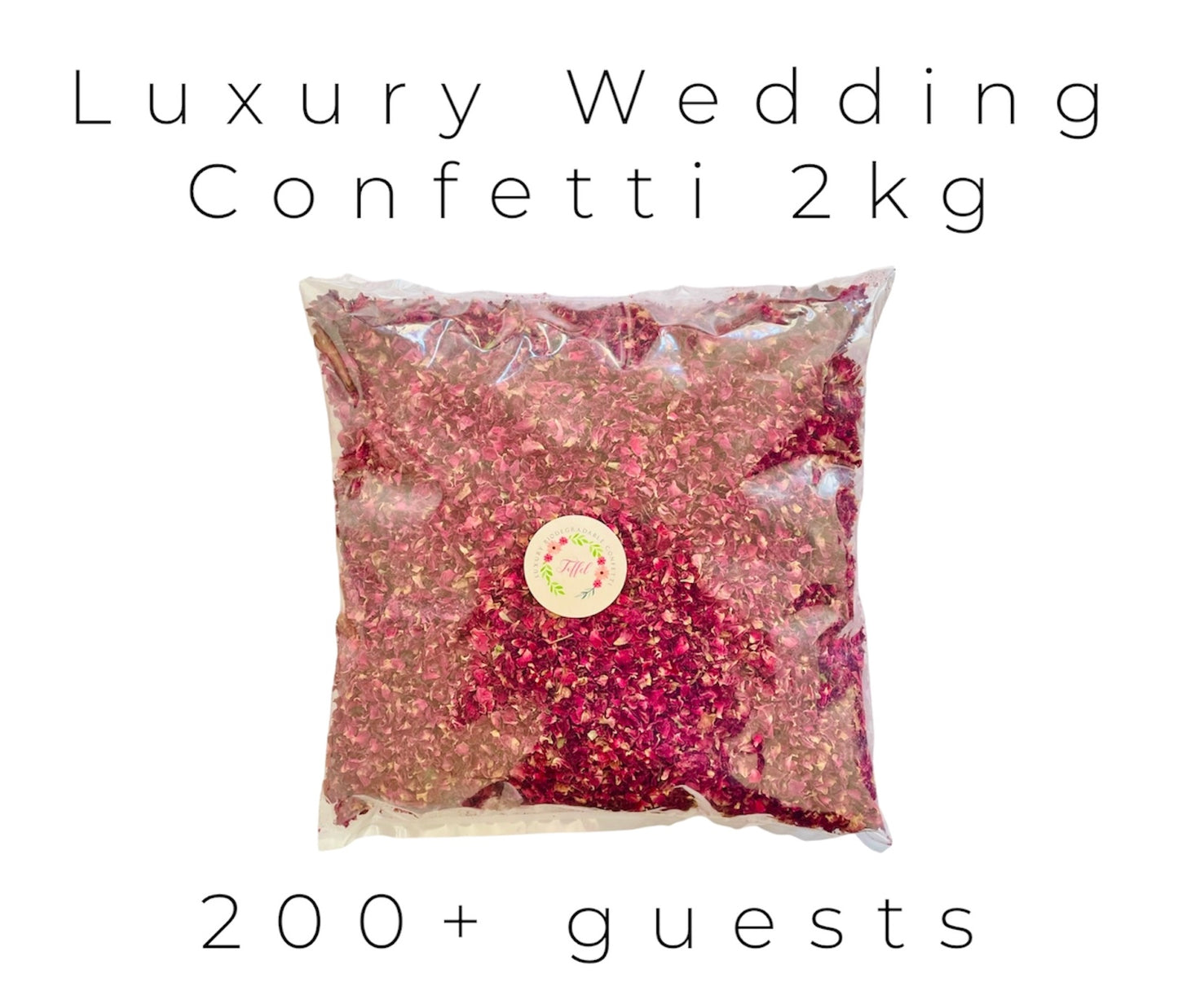 Luxury Wedding Confetti - Dried Rose Petals - Red